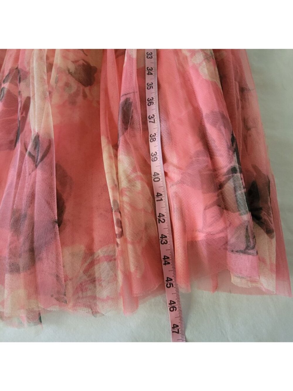 Hutch Costella Strapless Midi Dress Pleated Floral Tulle Romance Formal Womens 6 - Picture 5 of 8